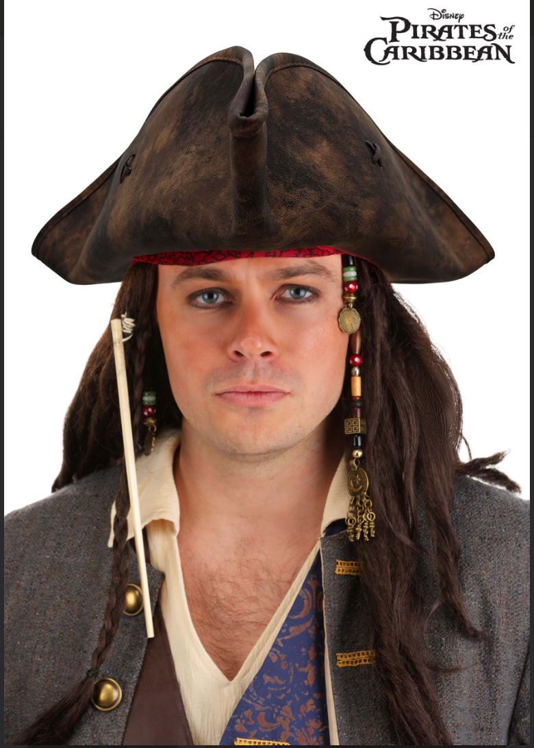 Adult Premium Pirate Hat (Jack Sparrow style)