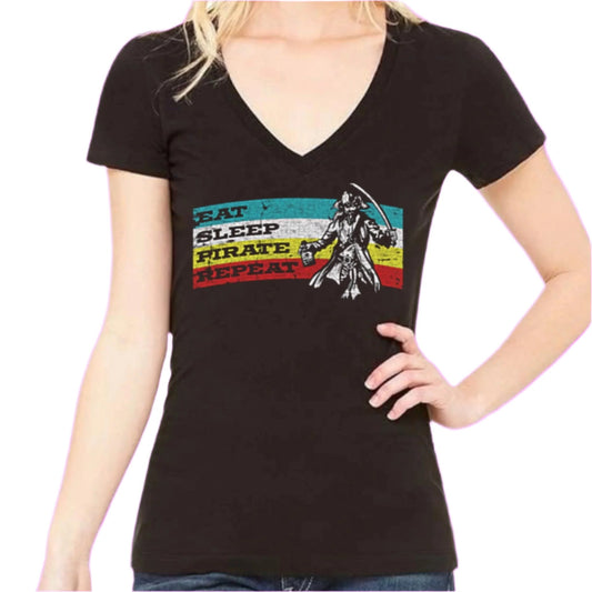 Eat, Sleep, Pirate, Repeat T-shirt Women's