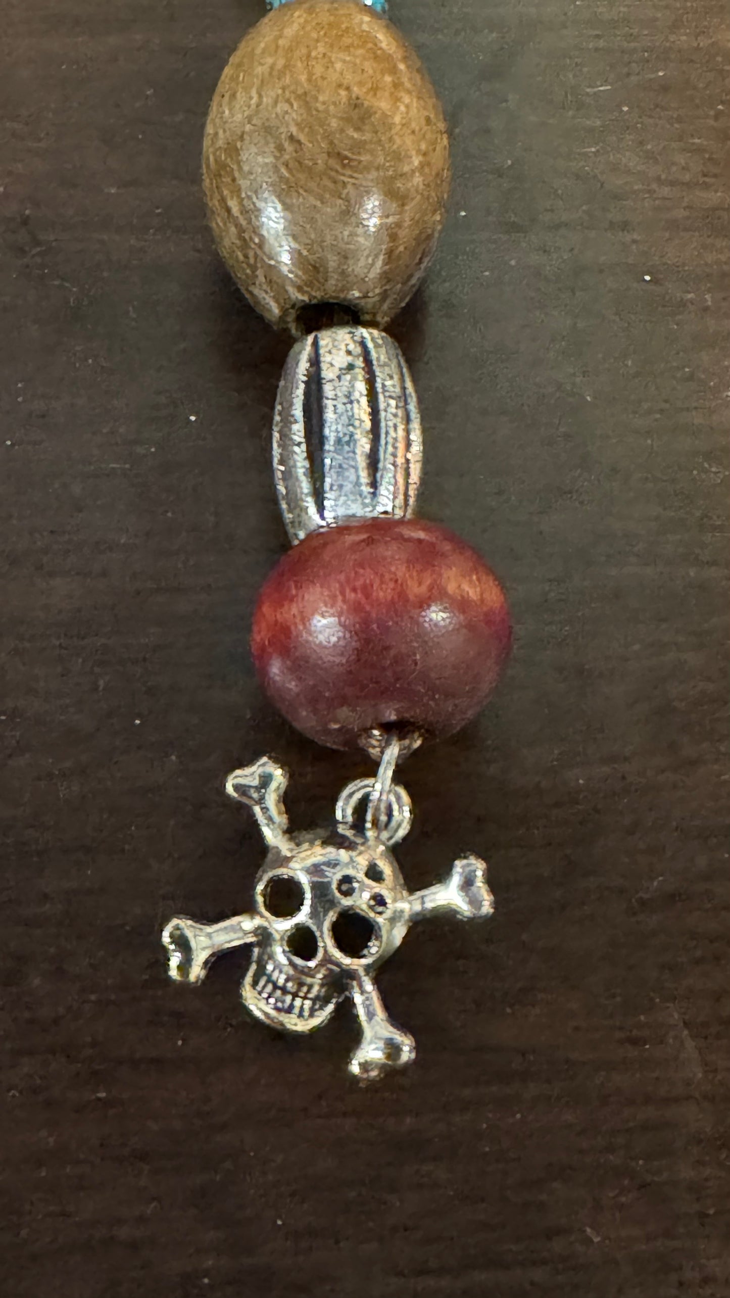 Skull and Cross Bones Hair Beads