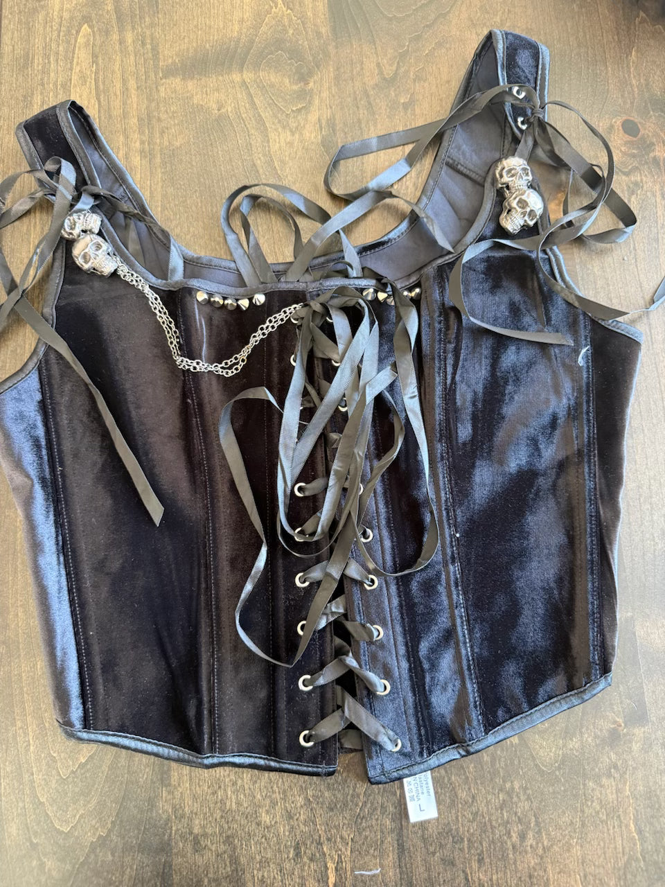 Pirate Designed front lace up corset top