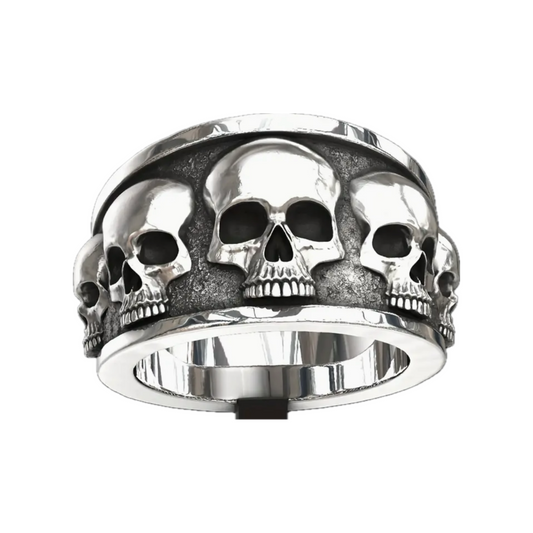 Skulls Ring-Stainless Steel