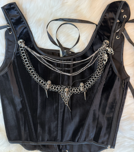 Siren Rule the Sea front lace up corset top