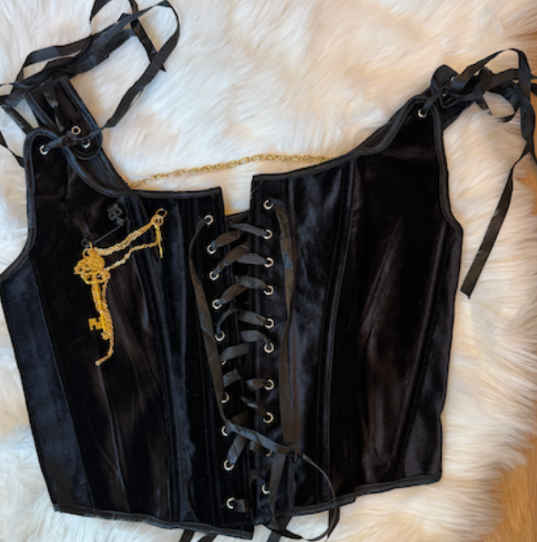 Lafitte's Treasure front lace up corset top