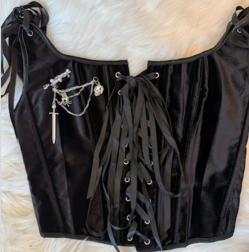 "Bold and Daring" front lace up corset top
