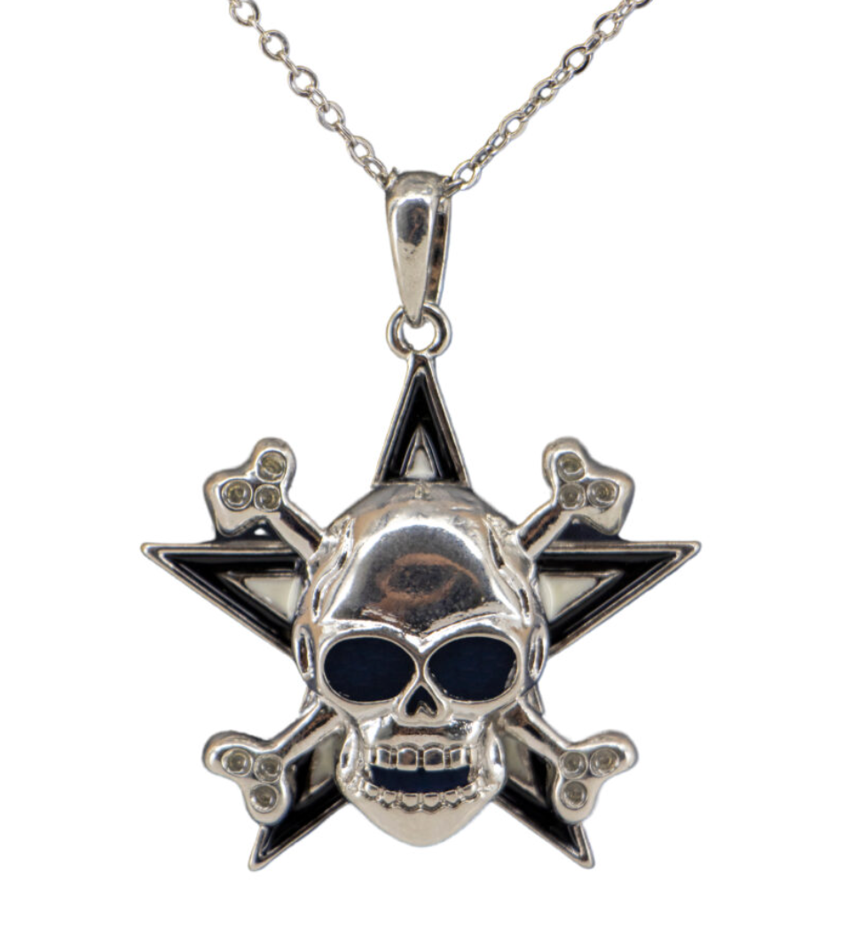 Star with Skull and Crossbones – Silver Color