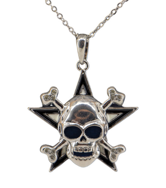 Star with Skull and Crossbones – Silver Color