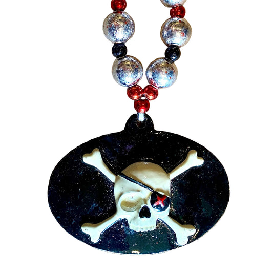 Pirate Skull Crossbones with Eyepatch Bead