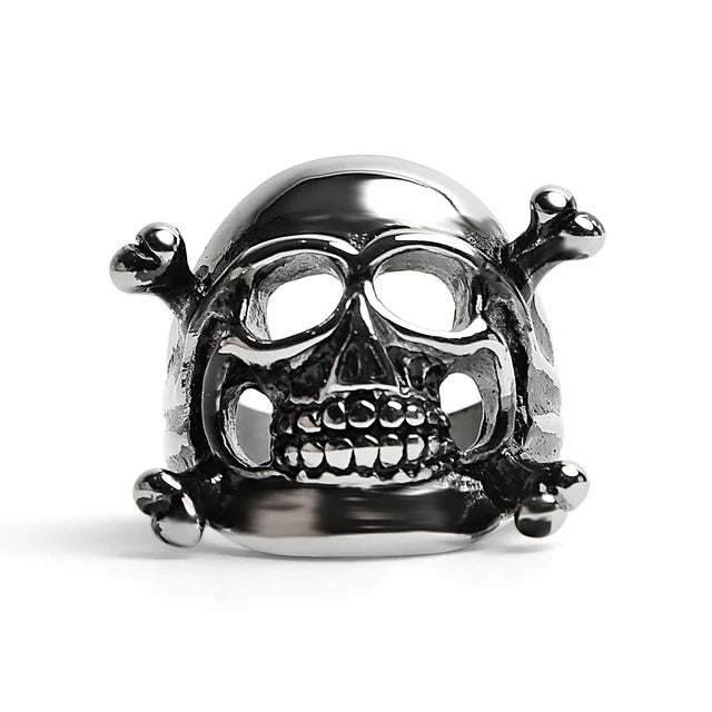 Skull And Crossbones Stainless Steel Ring