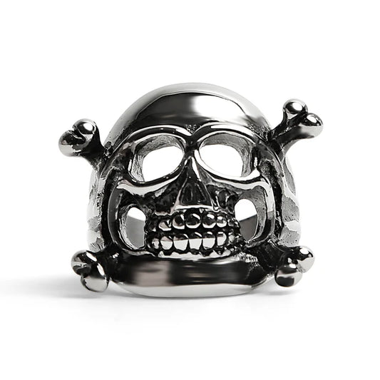Skull And Crossbones Stainless Steel Ring