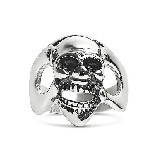 Polished Skull Ring- Stainless Steel