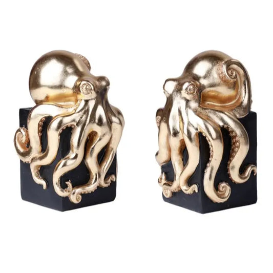Gold Octopus Bookends (Pair)